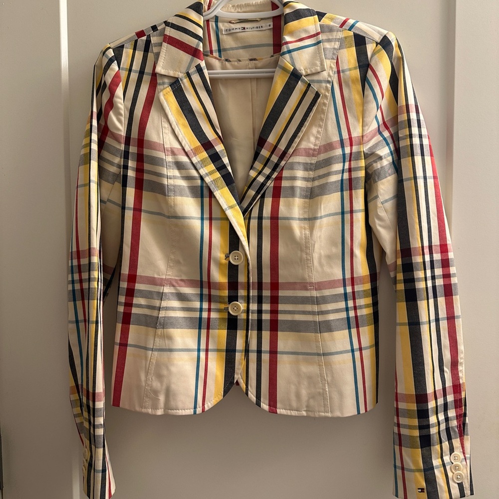 Tommy Hilfiger Red and Yellow Blazer